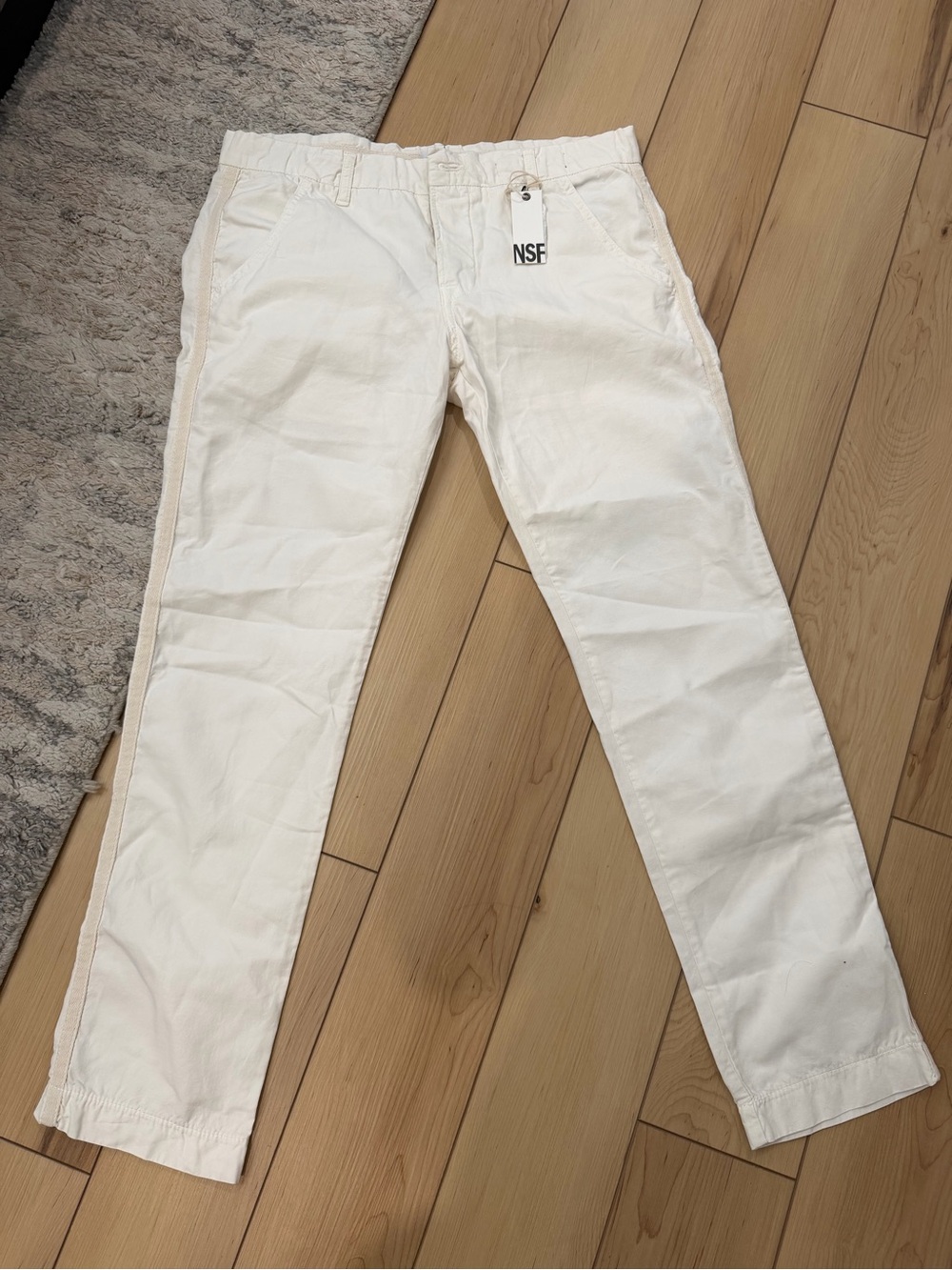 NSF women's White Straight-Leg Jeans